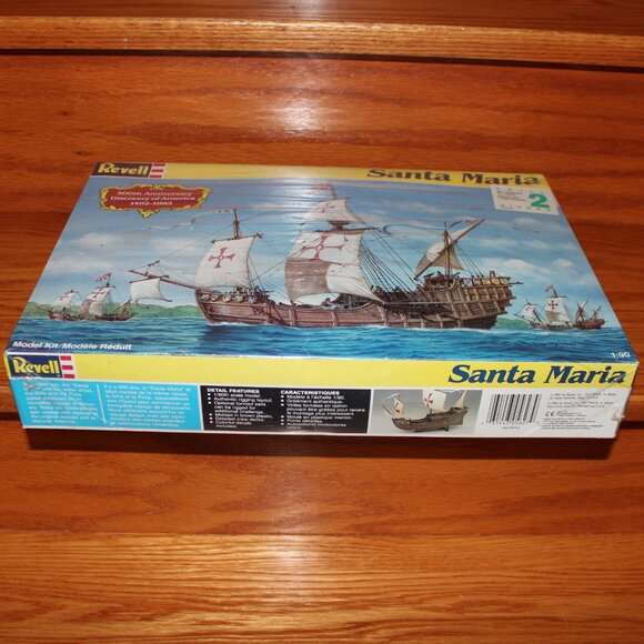 3/$88❤️sealed vintage 1991 Revell SANTA MARIA Ship Model Kit Made in USA #5627 - Picture 2 of 10